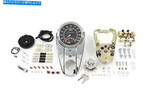 �N���[���p�[�c Harley David�̂��߂�2�F1�䗦�X�s�[�h���[�^�[���t���Ă���Chrome 3�̌��_�b�V���p�l���L�b�g... Chrome Three Light Dash Panel Kit with 2:1 Ratio Speedometer,for Harley David...�y���s�A���i�z