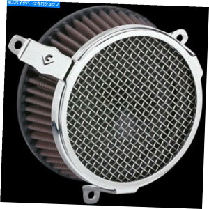 N[p[c RuNv[X^CGAN[iLbg - 606-101-03iCAւ̑DȂj Cobra Chrome Plain-Style Air Cleaner Kit - 606-101-03 (no ship to CA)