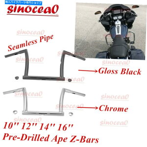 �N���[���p�[�c Harley Road Glide Fltr 15+�p�G�b�W�J�b�gAPE Z-BAR�̃n���h���o�[ 10'' 12'' 14'' 16'' Edge Cut Ape Z-Bars Handlebar For Harley Road Glide FLTR 15+�y���s�A���i�z