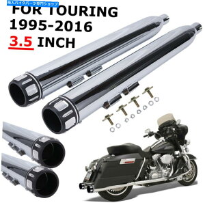 N[p[c DNA 3.5 "n[[c[Of95-16̂߂Megaphone̔rCǂ̃}t[XbvI DNA 3.5" Megaphone Exhaust Pipe Mufflers Slip-On For Harley Touring Models 95-16