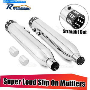 �N���[���p�[�c Harley Touring��All Baggers Large Outlet�p�̃}�t���[�r�C�K�X�̃X���b�v Chrome 4'' Slip On Muffler Exhaust For Harley Touring & All Baggers Large Outlet�y���s�A���i�z
