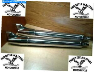 N[p[c Chrome 33 "n[[Fl 1-3 / 4"̂߂̃V[XȃtBbVe[rC}t[pCvpCvZbg Chrome 33" Seamless Fishtail Exhaust Muffler Pipe Set for Harley FL 1-3/4" Inlet