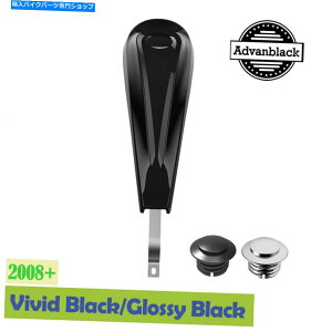 �N���[���p�[�c ADVAN VIVID�u���b�N�^���N�_�b�V���R���\�[�����R���K�X�^���N�L���b�v�p�n�[���[�c�[�����O08+ Advan Vivid Black Tank Dash Console & Fuel Gas Tank Cap For Harley Touring 08+