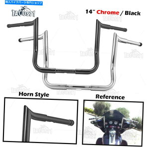 �N���[���p�[�c 86�A�b�v�n�[���[�c�[�����OFLHT FLHX LISE 14 APE MONKEY BAR MEESTOOK�n���h���o�[ For 86-UP Harley Touring FLHT FLHX Rise 14 Ape Monkey Bar Meathook Handlebar�y���s�A���i�z