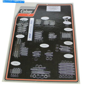 �N���[���p�[�c �R���j�[1026-P�N���[��SAE�G���W���n�[�h�E�F�A�{���g�L�b�g�n�[���[�c�[�����O�c�C���J��09-16 Colony 1026-P Chrome SAE Engine Hardware Bolt Kit Harley Touring Twin Cam 09-16