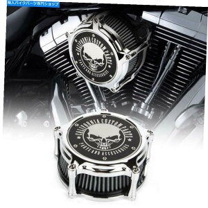N[p[c Harley Touring Road King Glidê߂ChromeGAN[i[̋zCtB^[VXeLbg Chrome Air Cleaner Intake Filter System Kit For Harley Touring Road King Glide