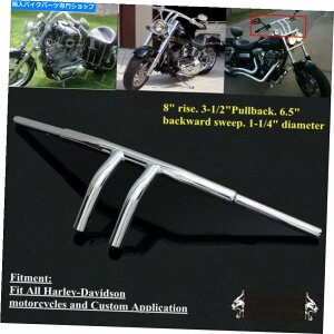 �N���[���p�[�c 1-1 / 4 T�o�[8�n�[���[�\�t�gFLST FXST SPORTSTER XL DYNA�̏㏸�n���h���o�[ 1-1/4 T Bar 8 Rise Handlebar For Harley Softail FLST FXST Sportster XL DYNA
