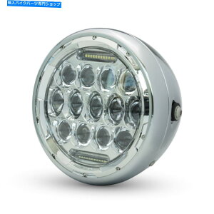 N[p[c oCNNwbhCg7.7 "vWFN^[JtF[T[gJX^ - LED Motorbike Chrome Headlight 7.7" Projector Cafe Racer Retro Custom - LED