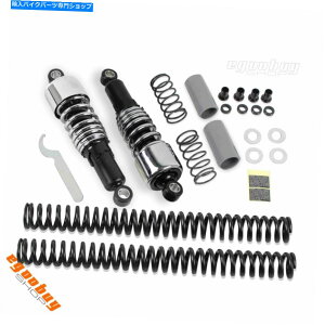 N[p[c Harley Dyna fxd 06-17̂߂̃Lbg̃X~_[49mmtH[NXvOVbNAu\[o[ 49mm Fork Spring Shock Absorbers Lowering Kit Slammer For Harley Dyna FXD 06-17