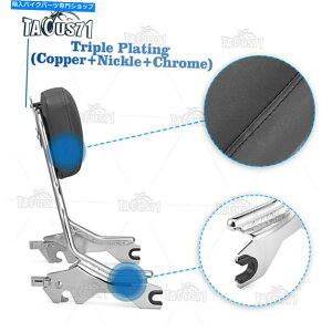 N[p[c qSissy Bar̔w̃pbh̃hbLOn[hEFA}Eg̃n[[t@bg{u18+ Passenger Sissy Bar Backrest Pad Docking Hardware Mounts For Harley Fat Bob 18+