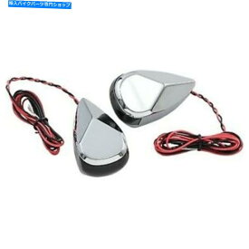 クロームパーツ Alloy Art Chrome Smoke / Red LEDターンシグナルFLHX / FLTR 99-20 Alloy Art Chrome Smoke/Red LED Turn Signals for Harley FLHX/FLTR 99-20