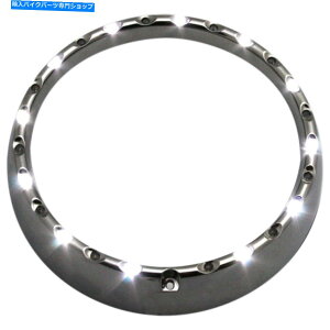 N[p[c JX^_Ci~NXN[7 "LED HalowbhCggBezel Harley 14-19 FLH / T Custom Dynamics Chrome 7" LED Halo Headlight Trim Bezel Harley 14-19 FLH/T