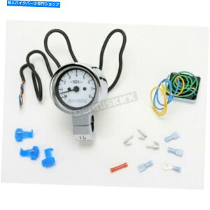 N[p[c BARONJX^ACC 3 "1"o[̂߂̒eۃ^R[^ - BA-7570-00 Baron Custom Acc 3" Bullet Tachometer White Face for 1" Bars - BA-7570-00