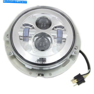 �N���[���p�[�c V-Twin�����N���[��7 IN�BLED�w�b�h�����v - 33-1104 V-Twin Manufacturing Chrome 7 in. LED Headlamp - 33-1104�y���s�A���i�z