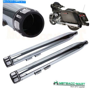 N[p[c 3.5 "n[[c[O95-16̂߂Megaphone̔rCpCv}t[ 3.5" Megaphone Exhaust Pipes Mufflers SlipOn Motorcycle For Harley Touring 95-16