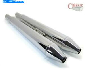 N[p[c 2VNm[g^Cṽs[Xc[^[̃TCT[̂߂Threiumph T140 2 new Chrome Norton type Peashooter Silencers For triumph T140