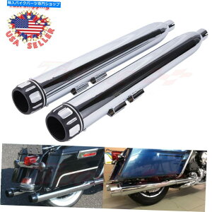 クロームパーツ 3.5 "ハーレーツーリングストリートロードグライドのためのスリップオンマフラー排気パイプエンドキャップ 3.5" Slip-On Mufflers Exhaust Pipes End Cap For Harley Touring Street Road Glide