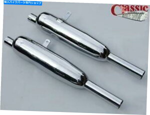 N[p[c 3Ta 5Ta T90 T100DꂽNɍ킹ďrCTCT[̃yA PAIR OF TRIUMPH EXHAUST SILENCERS TO SUIT 3TA 5TA T90 T100 EXCELLENT CHROME