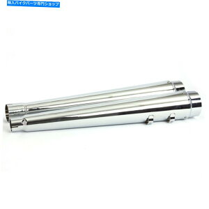 N[p[c Touring Road King Glide 17-21̂߂Chrome 4 "XI}t[fAGL][XgpCv Chrome 4" Slip-On Mufflers Dual Exhaust Pipes For Touring Road King Glide 17-21