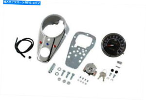 �N���[���p�[�c Harley Shovelhe�̂��߂�1�F1�䗦�X�s�[�h���[�^�[���t���Ă���N����3���_�b�V���p�l���L�b�g Chrome Three Light Dash Panel Kit with 1:1 Ratio Speedometer for Harley Shovelhe�y���s�A���i�z