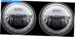 N[p[c JX^_Ci~NXN[4.5 "TrueBeam LEDʉ߃v93-17n[[c[OFLHR Custom Dynamics Chrome 4.5" Truebeam LED Passing Lamps 93-17 Harley Touring FLHR