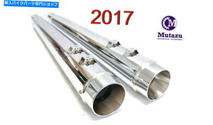 �N���[���p�[�c Mutazu 4 Chrome Megaphone Slip-on Mufflers Mufflers Mufflers Equablet 2017-Up Charley Touring MUTAZU 4 Chrome Megaphone Slip-On Mufflers Exhaust 2017-up for Harley Touring�y���s�A���i�z