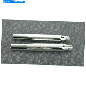 N[p[c V-TwinNvJe[p[}t[ - 30-0795iCAւ̑DȂj V-Twin Manufacturing Chrome Replica Tapered Mufflers - 30-0795 (no ship to CA)