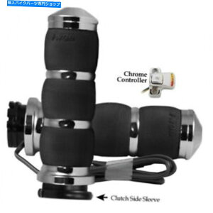 N[p[c 1984 - 2014Nn[[fAP[upGC{N[MGANbVObv Avon Chrome Heated Air Cushion Grips for 1984-2014 Harley Dual-Cable