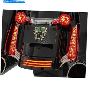 N[p[c CiRO 40044ԐFLEDtB[plANZgCgNn[[c[OFLH / R 14Abv Ciro 40044 Red LED Filler Panel Accent Lights Chrome Harley Touring FLH/R 14-Up
