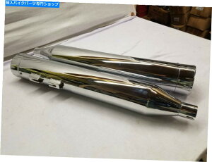 N[p[c N4 "}t[Yn[[c[O_u~O`bvJX^EgOCh Chrome 4" Slip On Mufflers Harley Touring Double Milled Tip Custom Ultra Glide