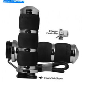 N[p[c 2008-2014n[[XbgoCC[̂߂̃GC{N[MGANbVObv Avon Chrome Heated Air Cushion Grips for 2008-2014 Harley Throttle-by-Wire