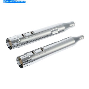 N[p[c Harley Cvo Street Glide 2017-2020̂߂̃NfAGL][Xg}t[XbvItBbg Chrome Dual Exhaust Mufflers Slip-on Fit For Harley CVO Street Glide 2017-2020