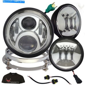 N[p[c C[OCgN[GEN 2 7 "LEDwbhCgLbgw /tHOvƃA_v^[O Eagle Lights Chrome Gen 2 7" LED Headlight Kit w/ Fog Lights and Adapter Ring