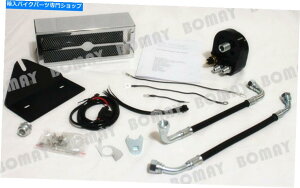 N[p[c Harley Dyna93-17̂߂̃NI[goC̍ĔICN[[t@̗pVXeZbg Chrome Motorcycle Reefer Oil Cooler Fan Cooling System Set For Harley Dyna93-17
