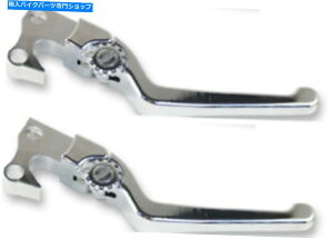 �N���[���p�[�c PowerStands Racing Chrome Anthem�n���h���o�[���o�[�Z�b�g06-16�n�[���[�c�[�����O Powerstands racing Chrome Anthem Handlebar Lever Set for 06-16 Harley Touring�y���s�A���i�z