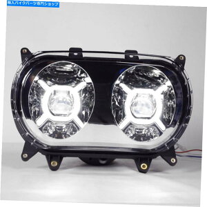 N[p[c n[[[hOCh15-2019̂߂̃NtghbgfALEDwbhCgvWFN^[tBbg Chrome Front DOT Dual LED Headlight Projector Fit For Harley Road Glide 15-2019