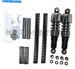 N[p[c Harley Dyna FXD 91-05̂߂̃LbgtH[NXvOVbNAu\[o[NX~T[ Chrome Slammer Lowering Kit Fork Spring Shock Absorber For Harley Dyna FXD 91-05