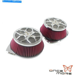 N[p[c 2006-2018Boulevard M109R̂߂Chrome AlumfACe[NrbOGAN[i[Lbg Chrome Alum Dual Intake Big Air Cleaner Kit For 2006-2018 Suzuki Boulevard M109R