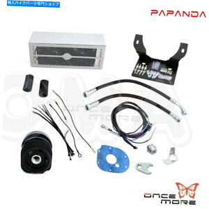 N[p[c Harley Touring Flhr Flht 99-08̂߂̃NĔICN[[t@pVXe Chrome Reefer Oil Cooler Fan Cooling System For Harley Touring FLHR FLHT 99-08