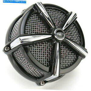 クロームパーツ クラスキンブラック/クロームハイファイマッハ2エアクリーナーキット - 9536(CAへの船なし) Kuryakyn Black/Chrome Hi-Five Mach 2 Air Cleaner Kit - 9536 (no ship to CA)