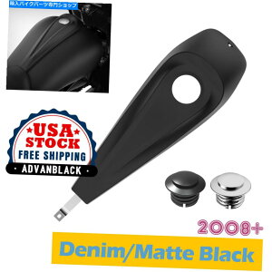 N[p[c 08+n[[c[Ô߂̃fjubN[vt@C^N_bVR\[ Denim Black Low-Profile Tank Dash Console for 08+ Harley Touring