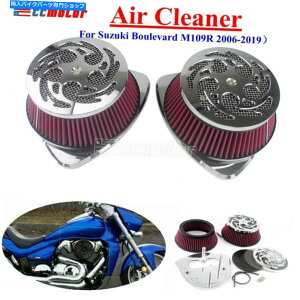 N[p[c XYLBoulevard M109R VZR1800̂߂̐VdzCtB^[GAN[i[Lbg06-19 New Dual Intake Filter Air Cleaner Kit For Suzuki Boulevard M109R VZR1800 06-19