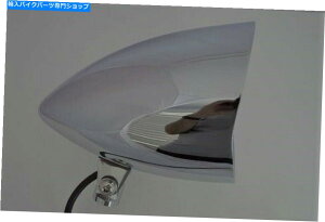 N[p[c LEDNI[goCwbhCg{g}Egő̃A~P[X12V LED Chrome Torpedo Motorcycle Headlight Bottom Mount Solid Aluminium Case 12v