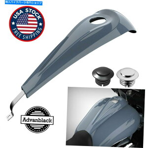N[p[c KVbvO[̔^^N_bVR\[RKX^NLbv08-20n[[ Gunship Gray Low-Profile Tank Dash Console & Fuel Gas Tank Cap For 08-20 Harley