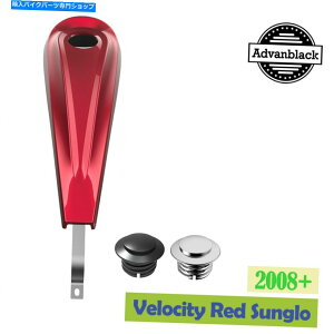 N[p[c xVeBbhTOO[vt@C^N_bVR\[RKXLbvtBbgn[[2008+ Velocity Red Sunglo Low-Profile Tank Dash Console Fuel Gas Cap fits Harley 2008+