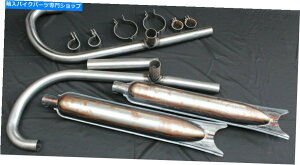 N[p[c KMZ K750SȔrCVXe}t[TCỸTCT[j[YNv KMZ K750 complete exhaust system mufflers silencer KNEES clamps RAW