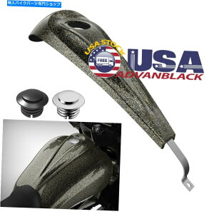 N[p[c n[hLfBubNS[ht[N08+n[[c[Ô߂̔^^N_bVR\[ Hard Candy Black Gold Flake Low-Profile Tank Dash Console For 08+ Harley Touring