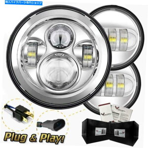 �N���[���p�[�c �C�[�O�����C�g�n�[���[�N���[��7 LED���b�O���C�g�ƃX�|�C�g���C�g�Z�b�g�A���b�g�����O�t�� - �I���W�i���̃^�C�g����\������ Eagle Lights Harley Chrome 7 LED�w�b�h���C�g�ƃX