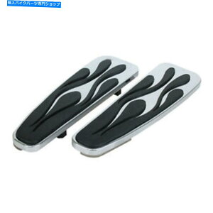 �N���[���p�[�c �t�b�g�{�[�h�t���[���X�^�C���n�[���[ - Davidson Flt��Flst 80-15 Footboard Flame Style Chrome For Harley - Davidson Flt & FLST 80-15