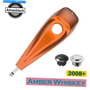 N[p[c Ao[ECXL[[vt@C^N_bVR\[RKX^NLbvtBbg08-20n[[ Amber Whiskey Low-Profile Tank Dash Console Fuel Gas Tank Cap Fits 08-20 Harley